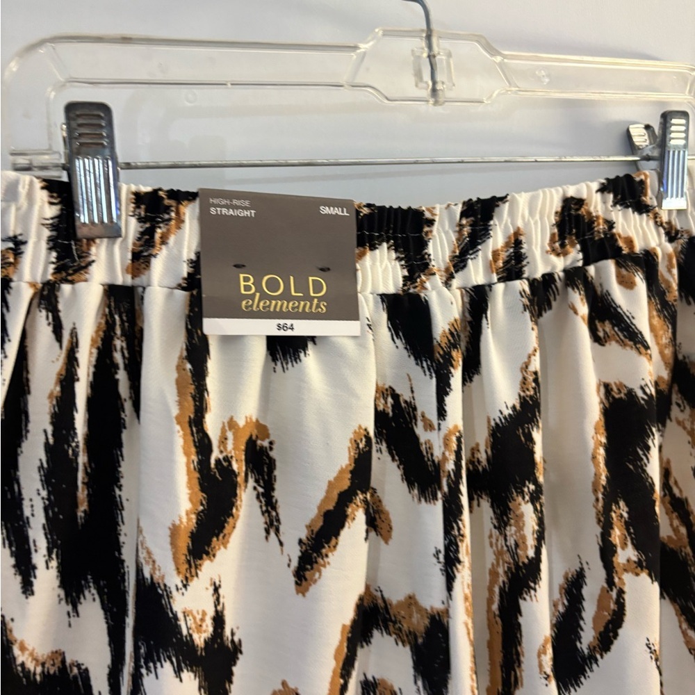 Bold Elements Animal Printed Wide-Leg Pants sz Small NWT - Picture 6 of 11